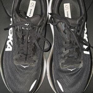 HOKA Women's Bondi 8 Black And White Running Shoes